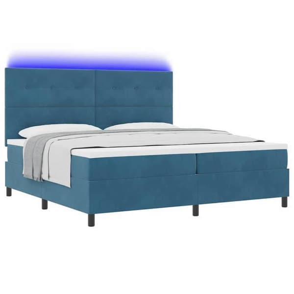 Maison Exclusive - Sininen LED-jousipatja 200 x 200 cm Sametti