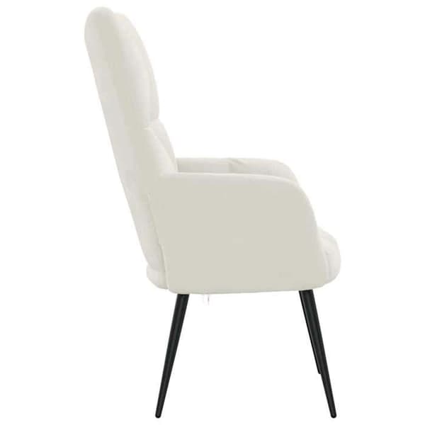 Maison Exclusive - Avkopplingsstol Vit kräm Sammet
