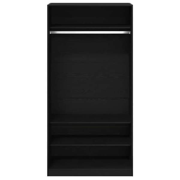 Maison Exclusive - Skab Sort eg 100 x 50 x 200 cm Ingeniørtræ