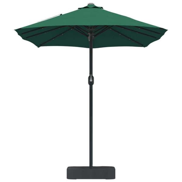 Trädgårdsparasol - MAISON EXCLUSIVE - 385 x 209 x 244 cm - Polyester - Solenergi LED - Veva Grön