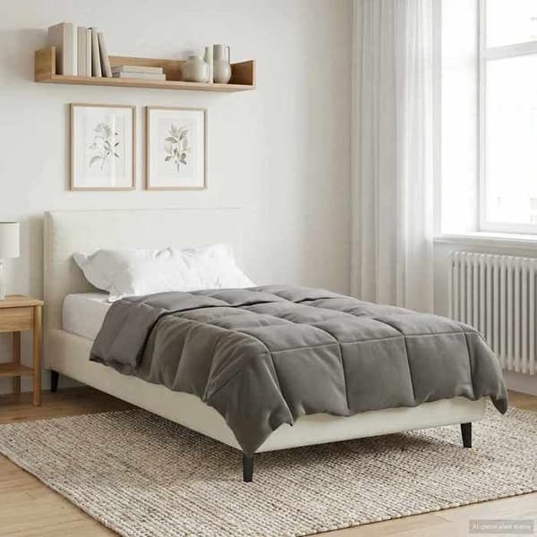 Kudde - EXKLUSIVT HUS - Dubbelansiktad - 140 x 200 cm - 4 säsonger - Mjuk mikrofiber Ljusgrått