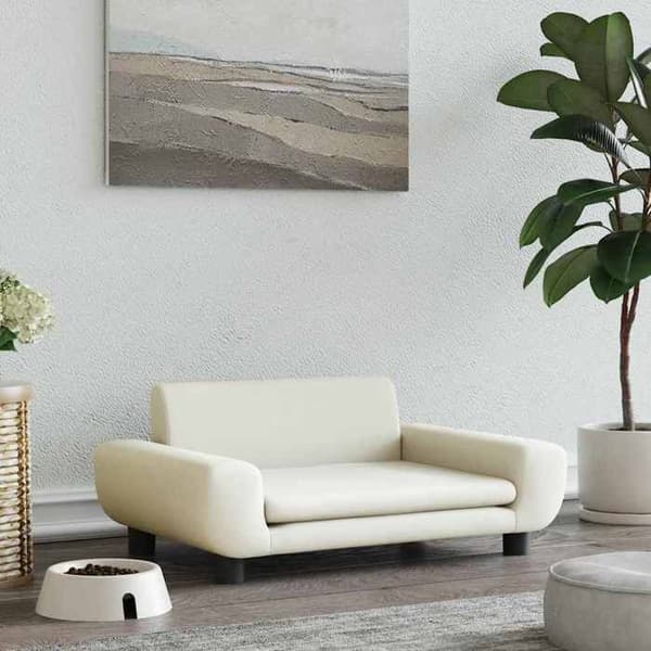 Maison Exclusive - Koiran sänky, kerma 70x45x33 cm sametti Grädde