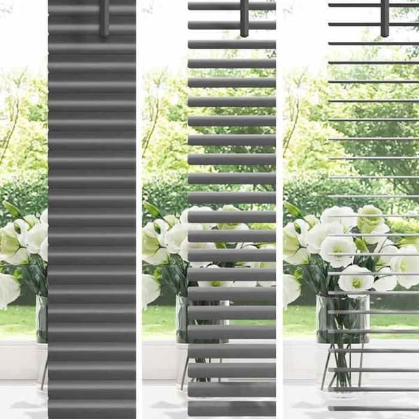 Maison Exclusive - Mörkgrå Venedigsgardin 130 x 80 cm 25 mm Aluminium Mörkgrå