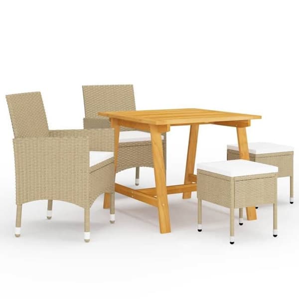 Maison Exclusive - Have spisebordssæt 5 stk Beige beige