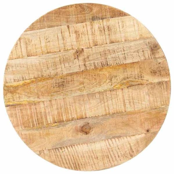 Bistrobord - EKSKLUSIV HUS - Ø60x75 cm - Rå mango træ - Sort jernbase - Rund