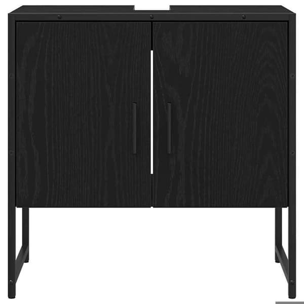 Maison Exclusive - Badeværelsesvaskeskab i sort eg 60 x 30 x 60 cm