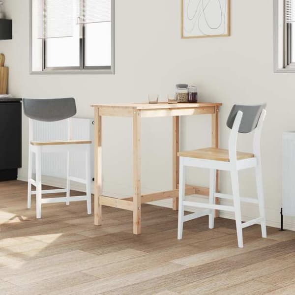 Maison Exclusive - Spisestuestole 2 stk Massivt Gummitræ Hvid
