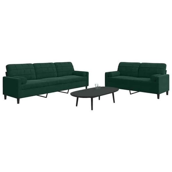 Maison Exclusive - Sæt af 2 sofaer med puder og velourpuder