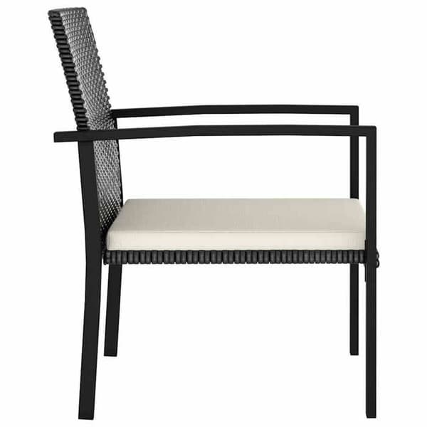 Maison Exclusive - Matstolar för trädgård, set om 4, flätad resin, svart Svart