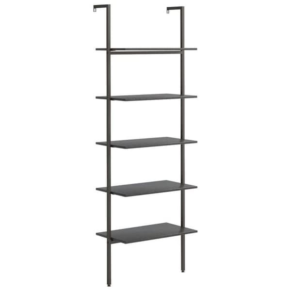 Maison Exclusive - Skrå hylde med 5 niveauer Sort 64x35x185 cm