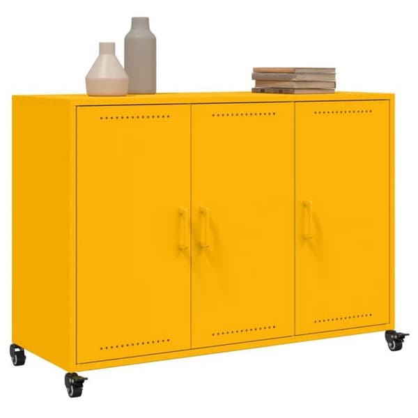 Maison Exclusive - Buffé gul senap 100,5x39x72 cm stål