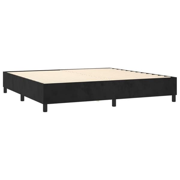 Maison Exclusive - Sängyn lempityyny, patja ja LED Musta 200x200 cm Sametti