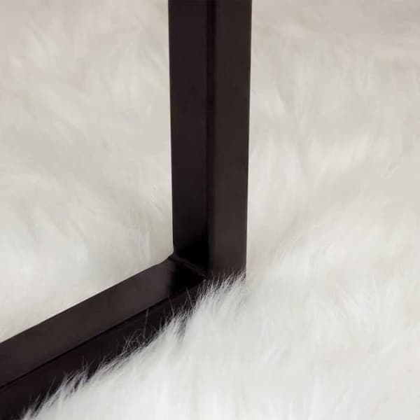 Maison Exclusive - Fusk TAFALLA Matta Vit Ø 100 cm Polyester