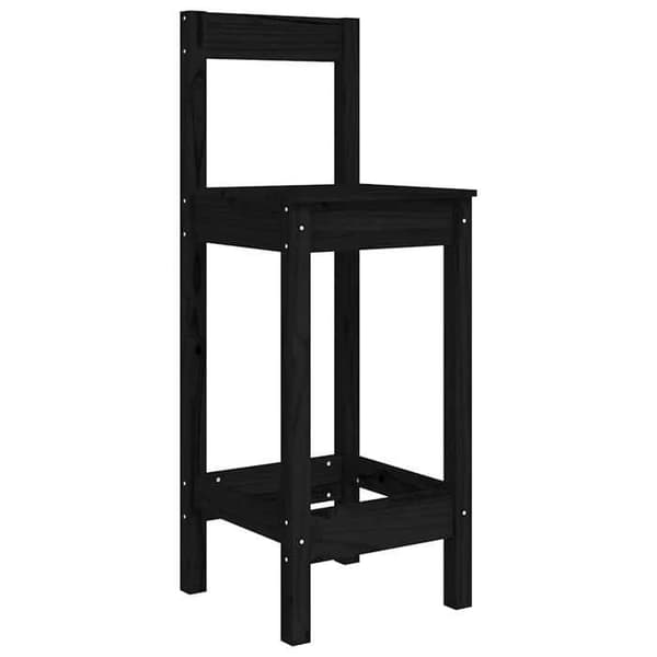 Maison Exclusive - Barstole sæt af 2 sort 40x41,5x112 cm solid fyrretræ
