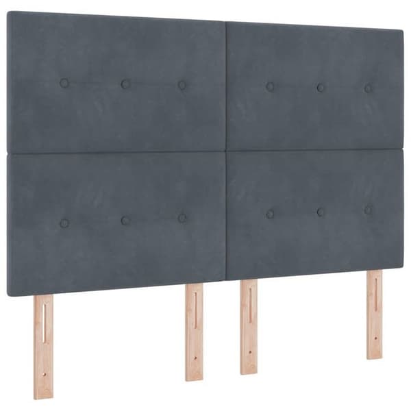Maison Exclusive - Mörkgrå sänggavel 160 cm Sammet