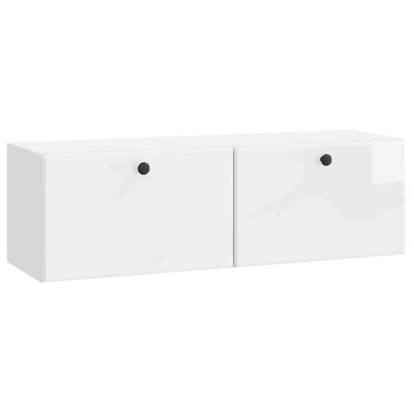Maison Exclusive - Väggmonterad TV-möbel 98 x 31 x 30 cm Blank vit