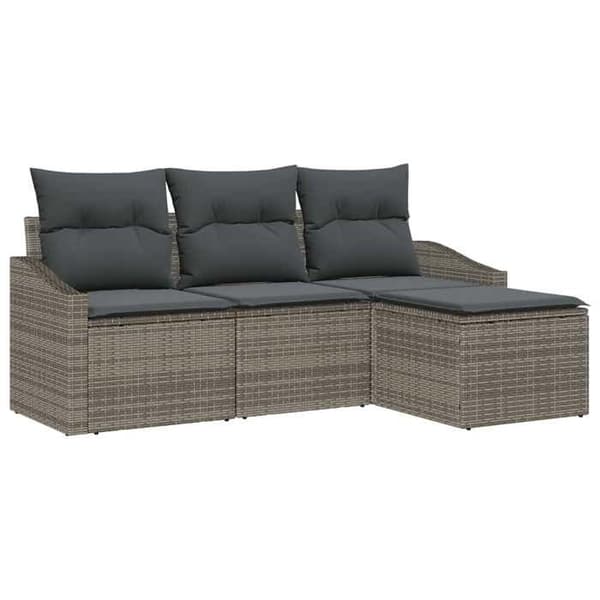 Maison Exclusive - 4 osan sohvasetti harmaa polyrottinki