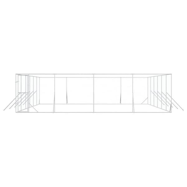 Maison Exclusive - Udendørs hundehus sølv 8x12x2 m galvaniseret stål silver-
