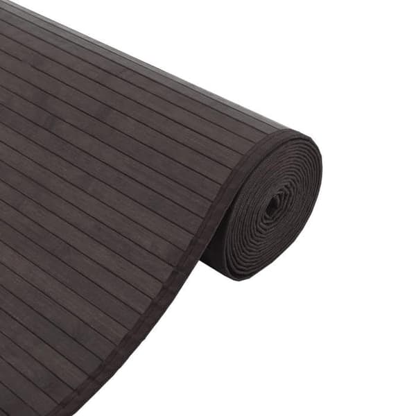 Maison Exclusive - Mörkbrun rektangulär matta 70x200 cm bambu
