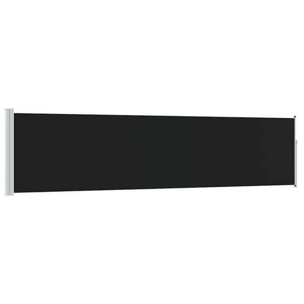 Maison Exclusive - Retractable side awning for patio 117x514 cm Sort