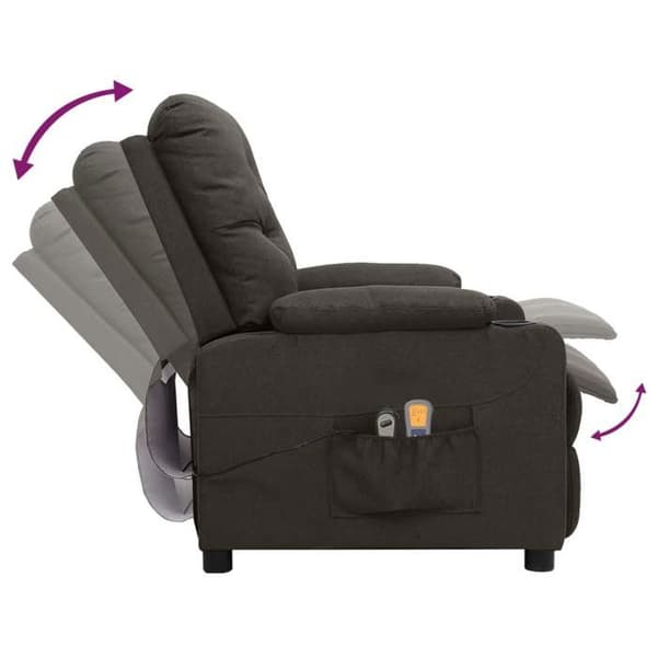 Maison Exclusive - Elektrisk massage stol Taupe Stof