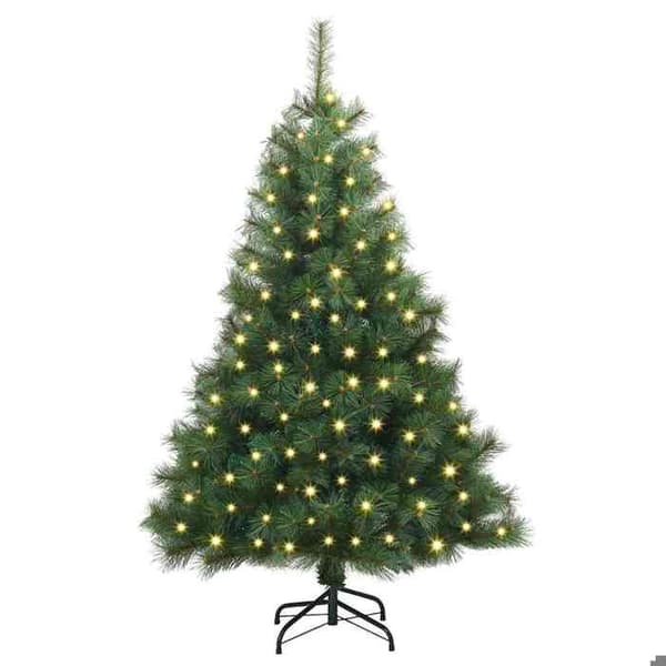 Kunstigt juletræ - EKSKLUSIV HUS - 120 cm - 150 LED - USB-forbindelse - PVC og plastik Grön