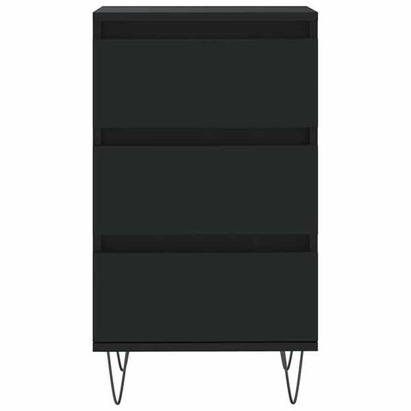 Maison Exclusive - Sort buffet 40x35x70 cm ingeniørtræ