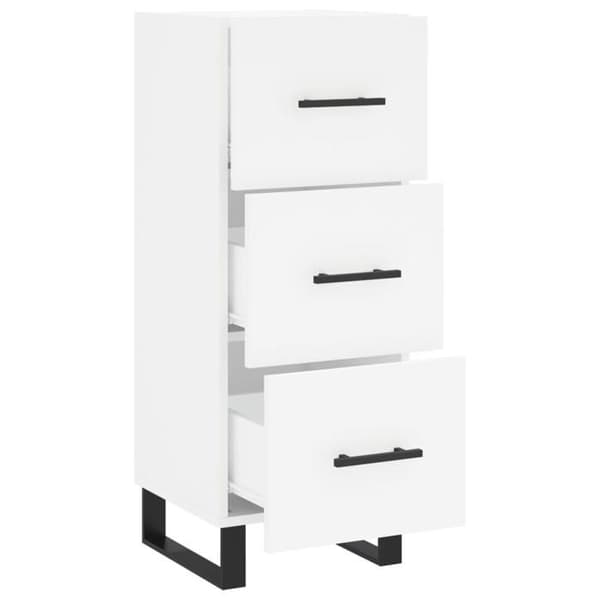 Maison Exclusive - Vit buffé 34,5x34x90 cm ingenjörsträ