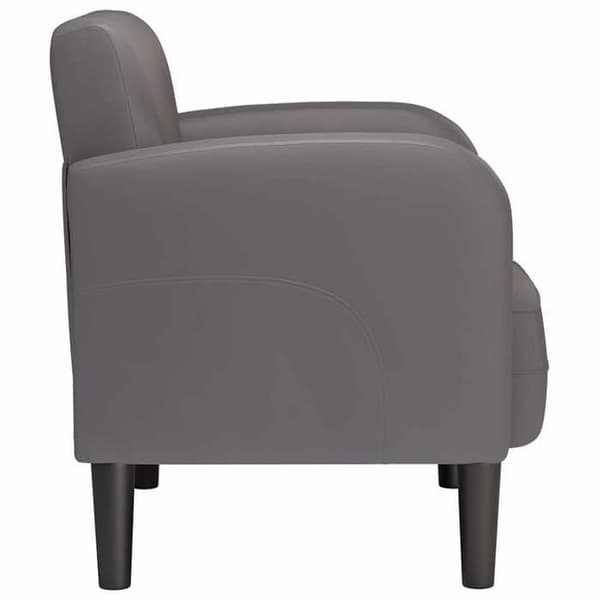Stol - EKSKLUSIV HUS - Sofa stol 54 cm - Grå kunstlæder - Armlæn - Skum og fjedre Grå