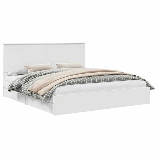 Maison Exclusive - Förvaringssäng Vit 180 x 200 cm Ingenjörsträ Vit