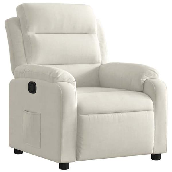 Maison Exclusive - Recliner i krämfärgad sammet