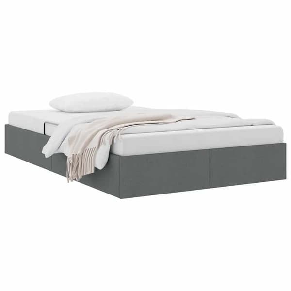 Maison Exclusive - Mörkgrå ottoman sängram 120 x 200 cm tyg