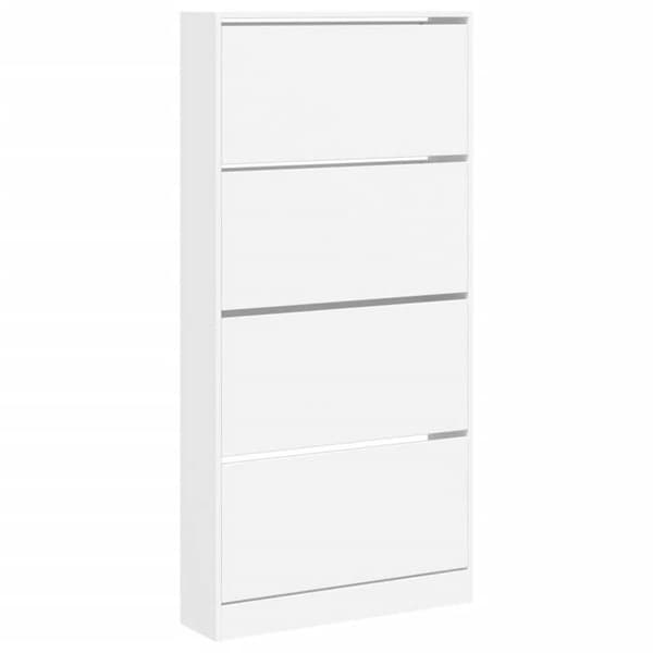 Skoark - MAISON EXCLUSIVE - 4 foldbare skuffer - Hvid - Ingeniørtræ - Pladsbesparende Vit