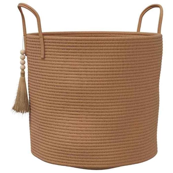 Maison Exclusive - Förvaringskorg brun Ø40x35 cm bomull brun
