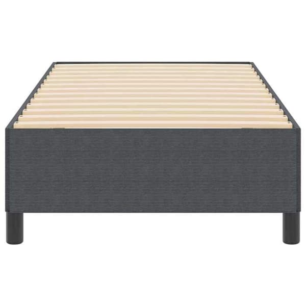 Lit - EXKLUSIIVINEN MAJA - Box Spring - 90 x 200 cm - Tummanharmaa sametti - Laatikko kehys Mörkgrå