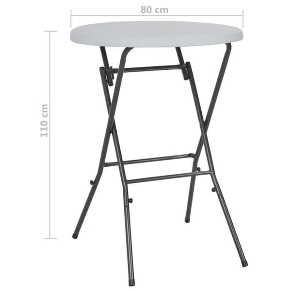Maison Exclusive - Fällbar barbord Vit 80 x 110 cm PEHD