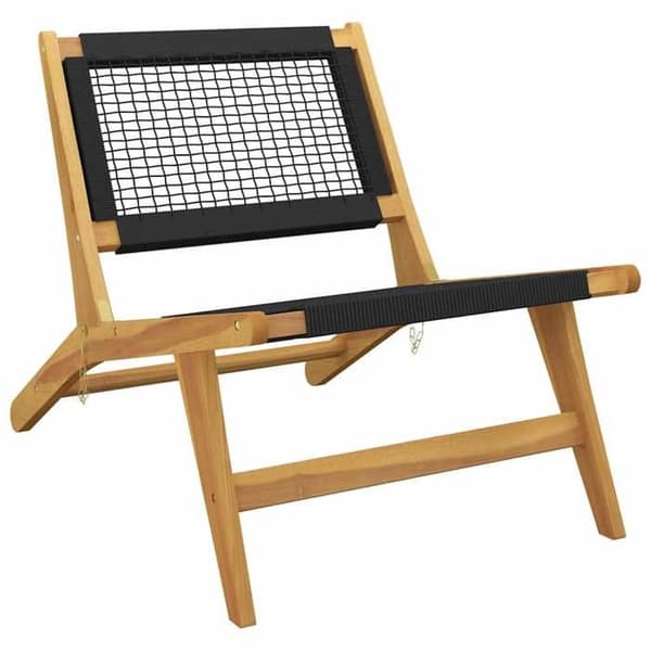Maison Exclusive - Trädgårdsstol och fotpall i solid teak och polyester