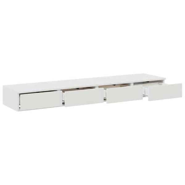 Sengekufferter - EKSKLUSIV HUS - 150 x 36,5 x 16,5 cm - Hvid - Ingeniørtræ - Trykåbning Vit