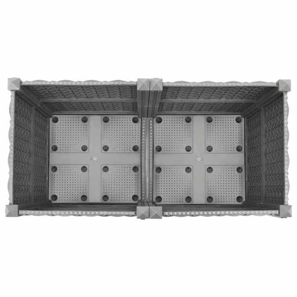 Maison Exclusive - Hög säng 80x40x38 cm Polypropylen ljusgrått