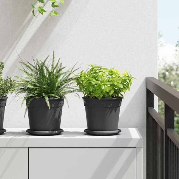 Maison Exclusive - Växtkrukor 24 st Svart Plast