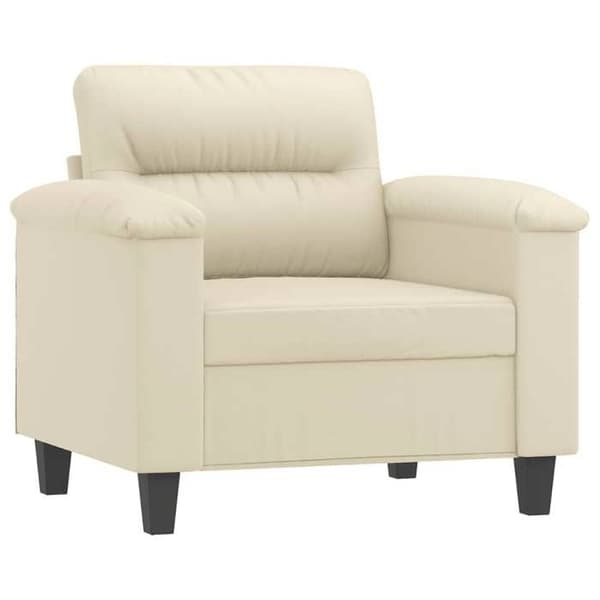 Maison Exclusive - Fåtölj Crème 60 cm Syntetläder Grädde