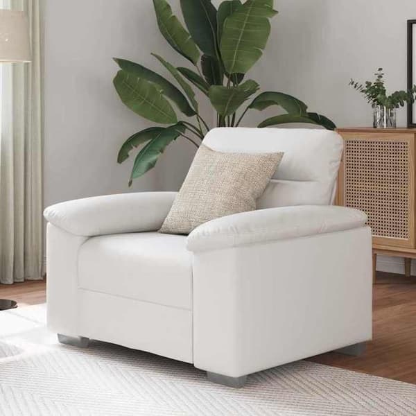 Maison Exclusive - Vit fåtöljsoffa 100x81x84 cm i konstläder Vit