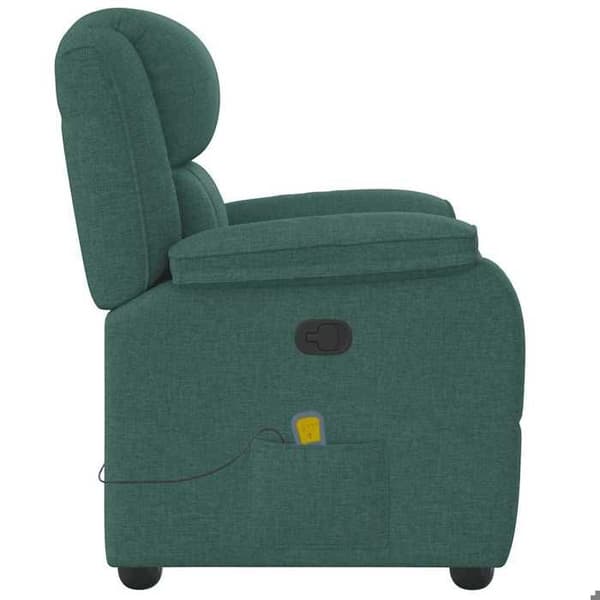 Maison Exclusive - Recliner massagestol Mörkgrön Tyg