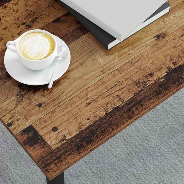 Bord - EKSKLUSIV HUS - 70 x 50 x 36 cm - Ingeniørtræ og metal - Rektangulær - Brun