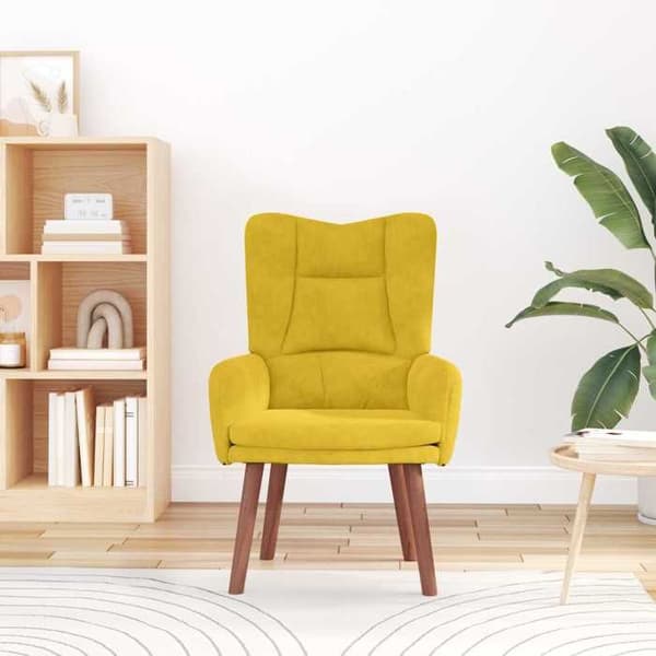 Maison Exclusive - keltainen nojatuoli 63 x 67 x 94 cm sametti