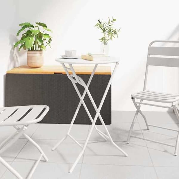 Havemøbel - EKSKLUSIV HUS - Minimalistisk - Hvid - Metal - Sammenklappelig Vit