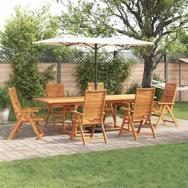 Maison Exclusive - 7 pc spisebordssæt til haven Brun