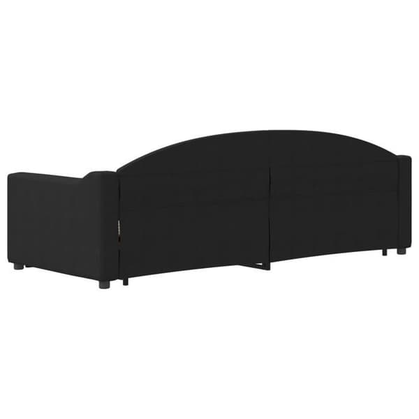 Maison Exclusive - Sovesofa med udtræk og skuffer uden madras sort 80x200 cm