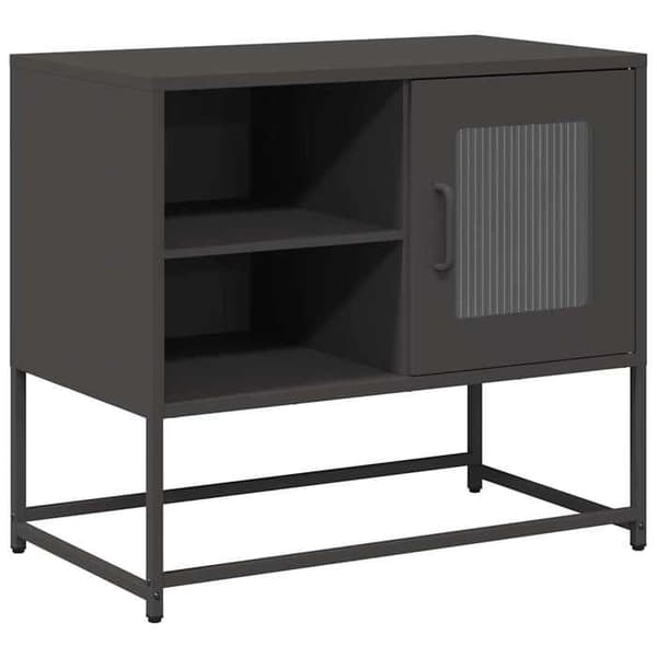 Maison Exclusive - Sort TV-møbel 68x39x60,5 cm stål Svart