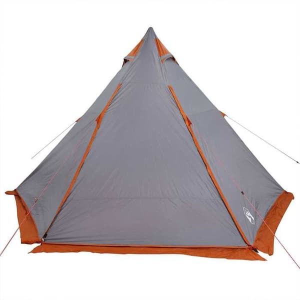 Maison Exclusive - Perheelle tarkoitettu 6 hengen harmaa ja oranssi vedenpitävä tipi-teltta